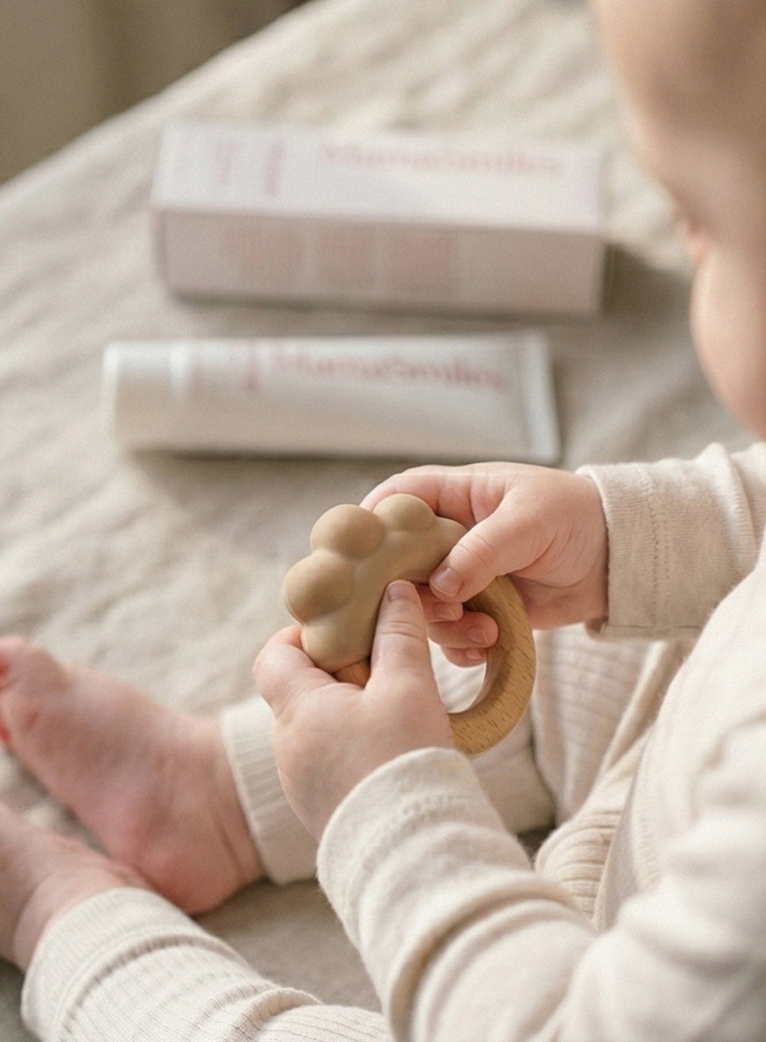Baby playing with toy